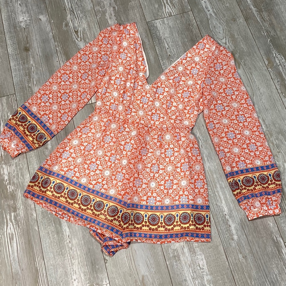 Gorgeous Boho Love Tree Romper Large - Picture 1 of 5